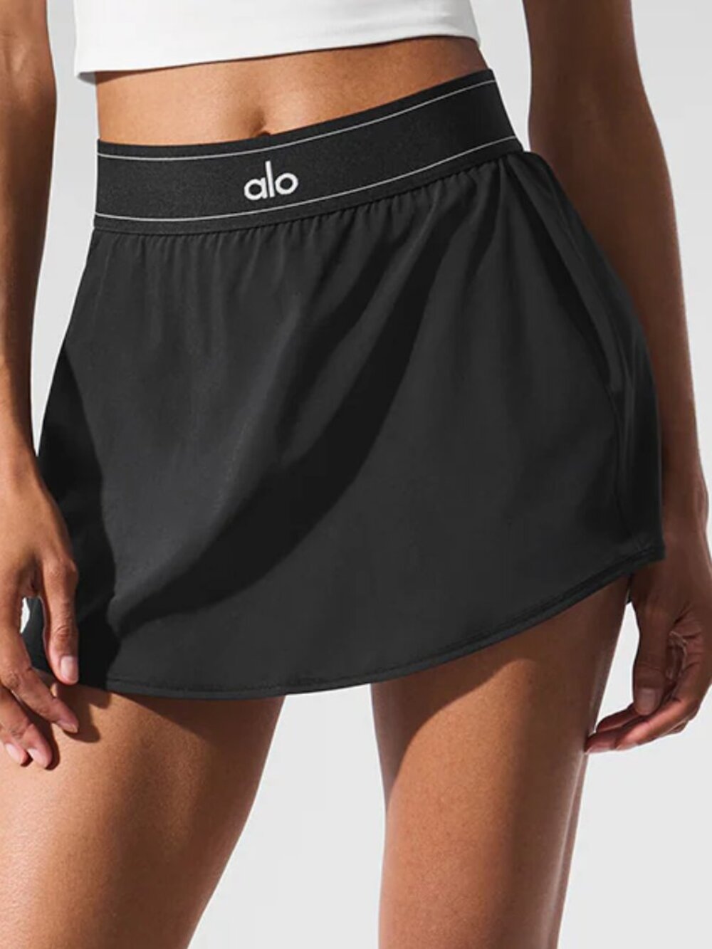 Tenniscore Chic😍ALO Yoga Match Point Tennis Skirt Black brand new - Picture 2 of 7
